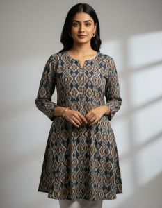Ladies Cotton Printed Short Kurti
