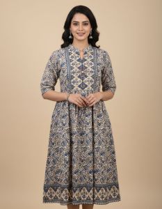 Women\'S Cotton Floral Print Anarkali Kurta
