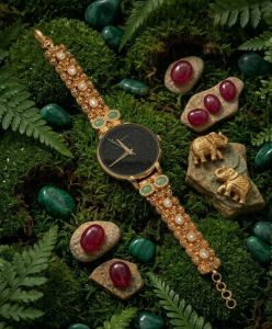 Designer Stone Studded Bracelet Watch