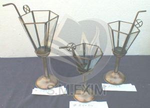 Decorative Iron Glass Lantern Set