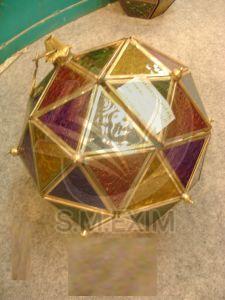 Geometric Colorful Glass Hanging Lantern
