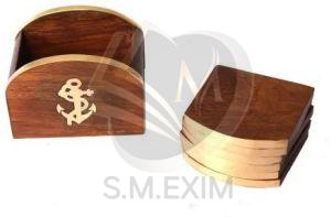 Handcrafted Wooden Coaster Set