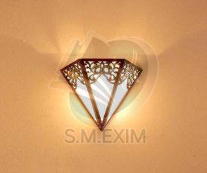 Handmade Diamond Shape Brass Wall Lamp