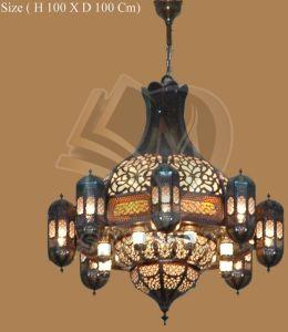 Traditional Brass Lantern Chandelier