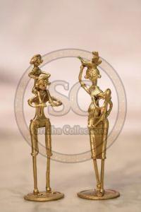 Brass Tribal Couple Dhokra Art