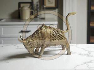 Handcrafted Dhokra Brass Fighting Bull