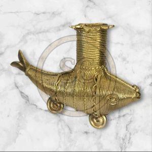 Dhokra Handicrafts Fish Candle Holder