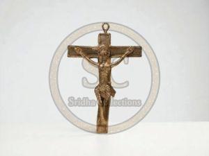 Brass Jesus on the Cross Wall Hanging