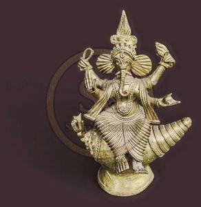 Brass Dhokra Handcrafted Ganesh Statue