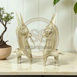 Dhokra Brass Handmade Horse Pair