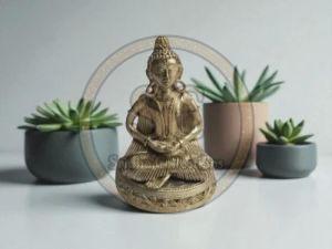Brass Dhokra Meditating Buddha Statue