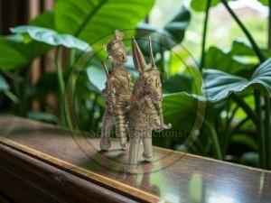 Dhokra Brass Tribal Horse Rider