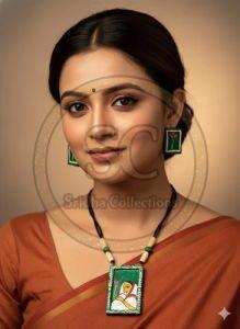 Casual Wear Terracotta Pendant Set