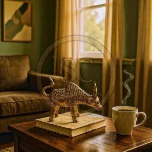 Dhokra Brass Fighting Bull Tabletop Showpiece