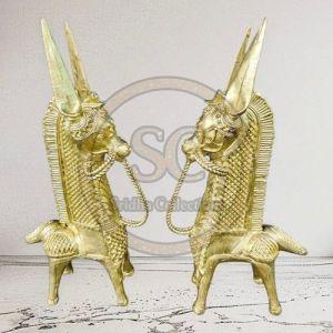 Dhokra Brass Handmade Horse Pair
