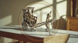 Dhokra Brass Rickshaw Puller