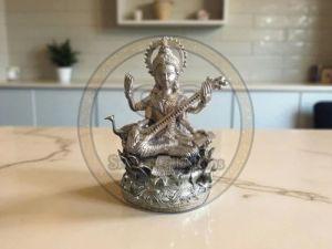 Dhokra Brass Traditional Handcrafted Saraswati Idol