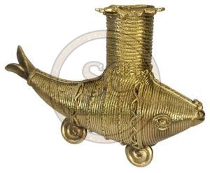 Dhokra Handicrafts Fish Candle Holder