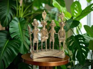 Dokra Art Brass Tribal Figurines Set