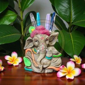 Ganesha Design Terracotta Clay Pan Holder