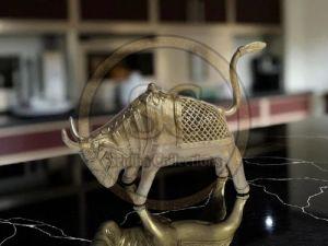 Handcrafted Dhokra Brass Fighting Bull