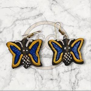 Handmade Terracotta Clay Butterfly Earrings