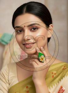 Stylish Flower Design Terracotta Clay Finger Ring