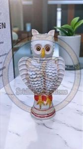Terracotta Clay Handmade Owl Statue