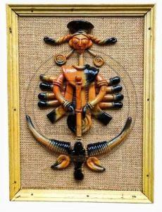 Tribal Folks Terracotta Wall Art Frame