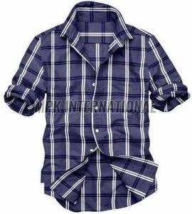 Checked Cotton Men Full Sleeve Check Shirt
