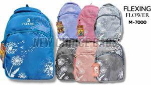 Flexing Flower Print School Bag