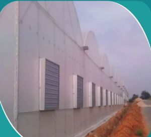 Prefab Rectangular Fan Pad Polyhouse, For Green House