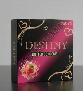 Destiny Strawberry Dotted Condom