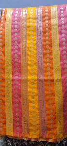 Ladies Banarasi Silk Jacquard Line Fabric