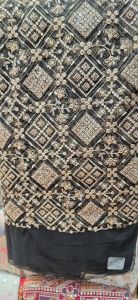 Ladies Black Net Sequin Cutdana Fabric