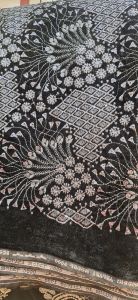 Ladies Black Velvet Silver Shimmer Designer Fabric