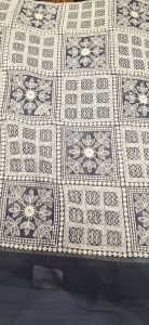 Ladies Blue Self Pattern Georgette Fabric