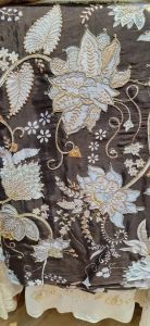 Ladies Crepe Big Floral Print Designer Fabric