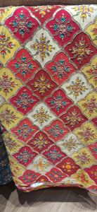 Ladies Crepe Multicolor Kite Design Fabric