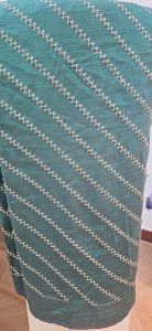 Ladies Dark Green Cotton Silk Leheriya Fabric