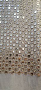 Ladies Georgette Gold Mirror Work Designer Fabric