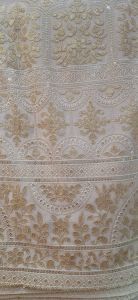 Ladies Georgette Mukesh Embroidery Daman Fabric