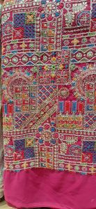 Ladies Georgette Rani Aari Work Allover Designer Fabric