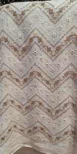 Ladies Georgette Rose Gold Mountain Design Fabric