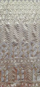 Ladies Grey Georgette Sequin Work Fabric