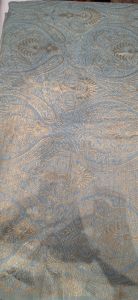Ladies Ice Blue Banarasi Jacquard Silk Fabric