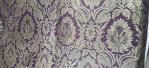 Ladies Magenta Banarasi Silk Jacquard Fabric
