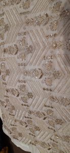 Ladies Premium Georgette Rosegold Butta Pattern Fabric