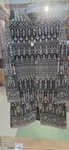 Mens Black Velvet Resham Work Sherwani