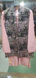 Mens Chocolate Brown Kurta Jacket Ethnic Set